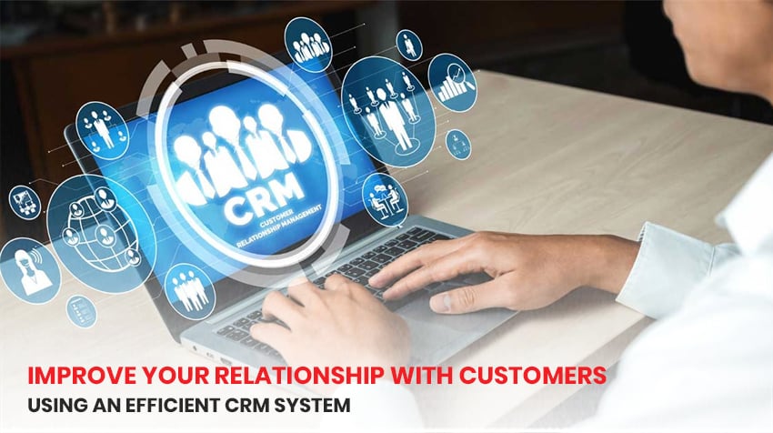 Digital CRM interface on a laptop, showing how customer relationship management Malaysia solutions help improve relationships with customers.